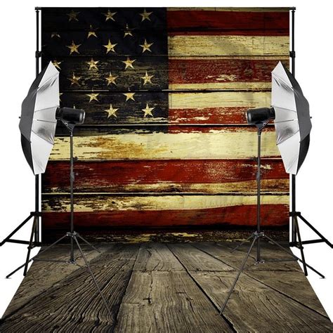 5x7ft Photo Independence Day Backdrop Photography Wood Floor Backdrops