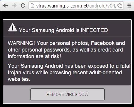 Beware Of Your Android Has Been Infected With A Virus Fake Messages