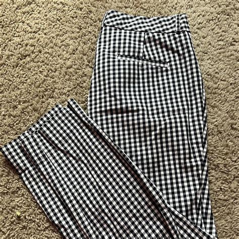 Banana Republic Women S Black And White Trousers Depop