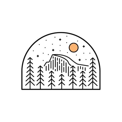 Premium Vector Vector Illustration Of Yosemite National Park In Mono