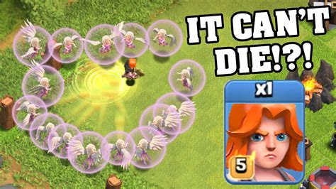 Clash Of Clans 1 LEVEL 5 VALKYRIE ALL HEALERS UPDATED VALKYRIE