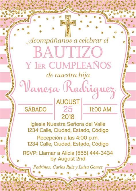 Bautizo Invitaciones Templates