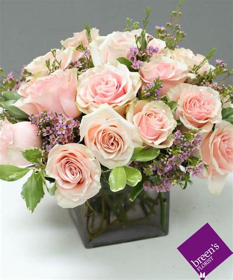 Pink Rose Garden Rose Floral Arrangements Flower Arrangements Same