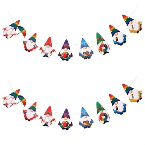 Sets Lgbt Decorations Pride Lesbian Flag Rainbow Garland Pull The
