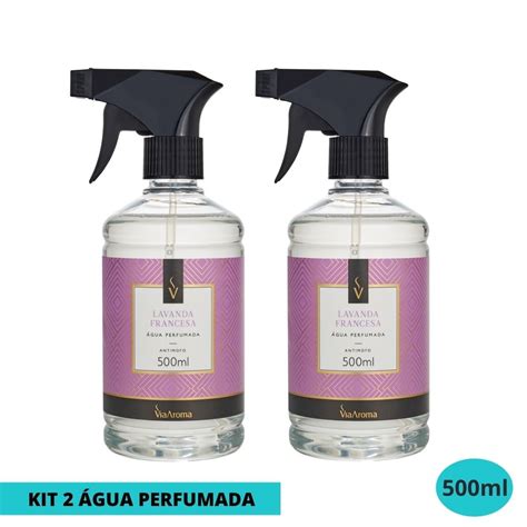 Kit 2 Água Perfumada Para Tecidos 500ml Via Aroma Bactericida