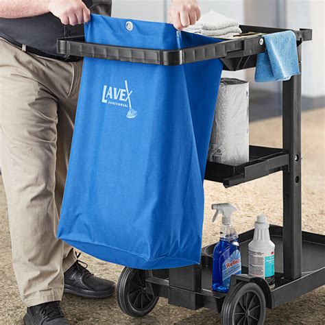 Lavex Janitorial Blue Vinyl Janitor Cart Bag