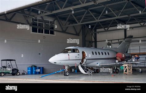 private jet on the runway Stock Photo - Alamy