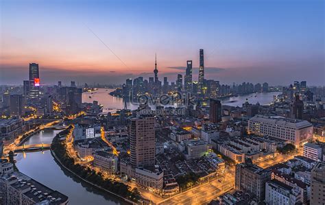 Lujiazui Sunrise In The Bund Shanghai Picture And Hd Photos Free