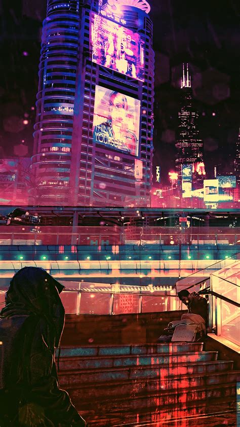 Wallpaper Id Sci Fi Cyberpunk Phone Wallpaper Futuristic