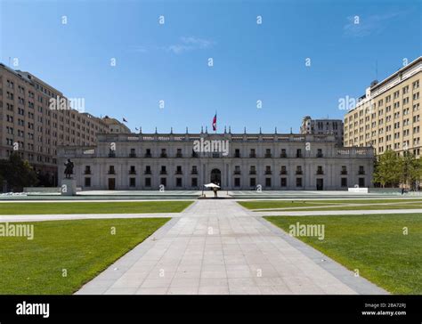 View Of The Palacio De La Moneda The Chilean Presidential Palace In