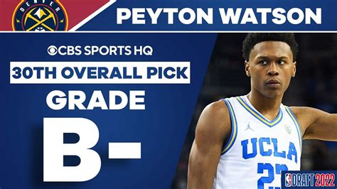 Peyton Watson Selected No 30 Overall By The Denver Nuggets 2022 NBA