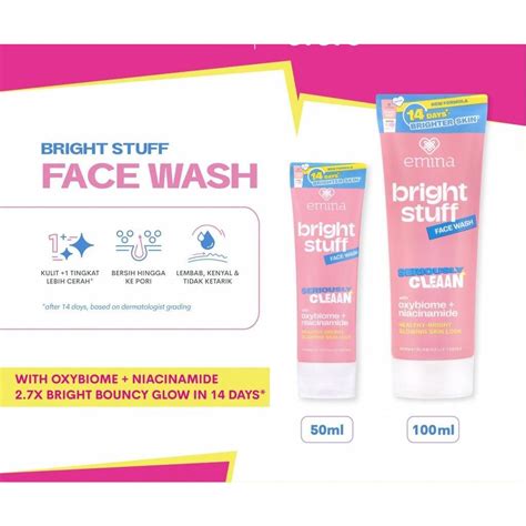 Jual Emina Bright Stuff Face Wash Kemasan Baru Facial Cleanser