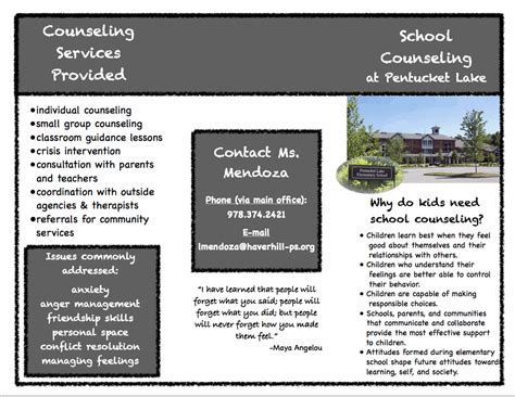 School Counseling Brochure for Parents - The School Counseling Files