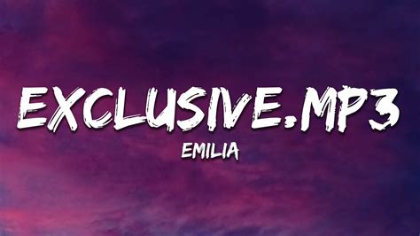 Emilia Exclusivemp3 Letralyrics Youtube