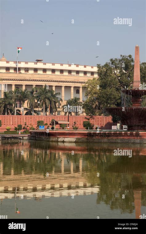 India Delhi Sansad Bhavan Parliament House Stock Photo Alamy