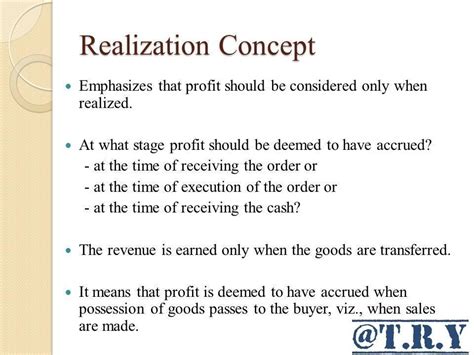 Realization Finance Term