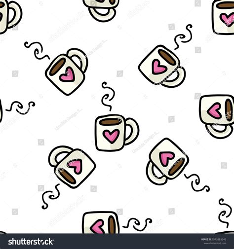 Cute Coffee Mug Cartoon Vector Illustration Stock Vector Royalty Free