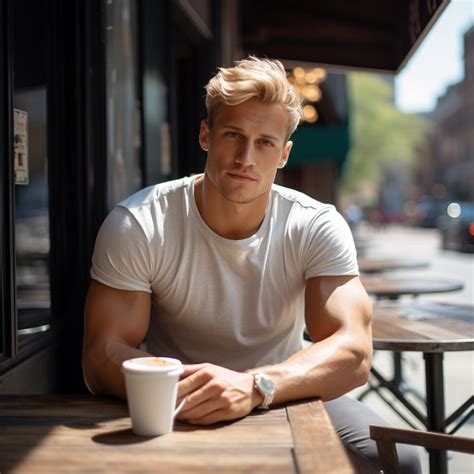 Coffee Hunk Blonde Guys Beautiful Men Faces Blue Eyed Men