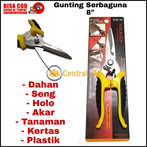 Jual Gunting Dahan Seng Holo Ranting Plastik Tanamam Ukuran 8 Inch