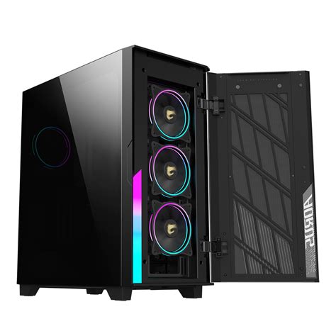 Gabinete Gigabyte Aorus C500 Glass Negro Rgb Fusion Usb C 3 1 Hdmi Gamer Gb Ac500g