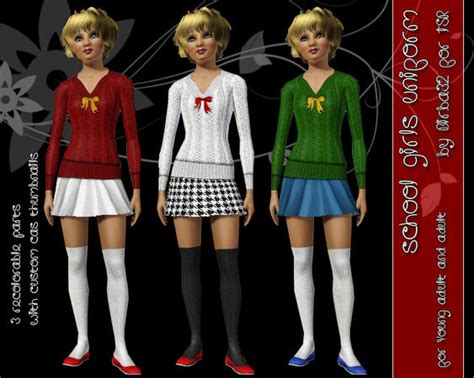 The Sims Resource School Uniform For Adult