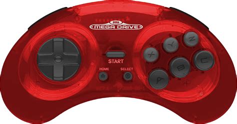 Retro Bit Sega Mega Drive 8 Button 24ghz Wireless Controller Crimson