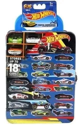 Hot Wheels Maleta Porta Carrinhos Entradas Fun Azul Mercadolivre