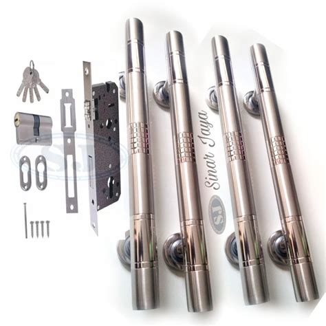 1 Satu Set Gagang Pintu Rumah Minimalis Handle Tarikan Pintu Stainless