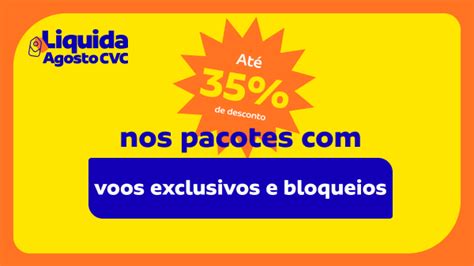 At De Desconto Nos Pacotes E Bloqueios Cvc Agentes De Viagens