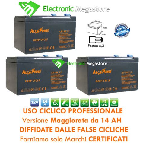 Batteria Al Piombo V Ah Ricaricabile Per Bici Elettrica X V