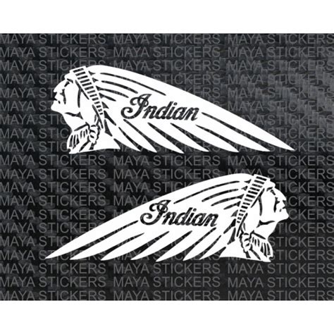 Indian Motorcycles Vinyl Decal Stickers Available In Custom Colors And