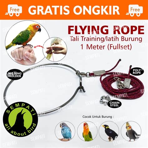 Jual FLYING ROPE TALI KAKI RING GELANG BURUNG PARKIT LOVEBIRD FALK