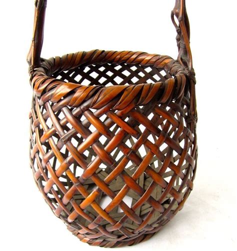 Antique Japanese Bamboo Basket Zentner Collection