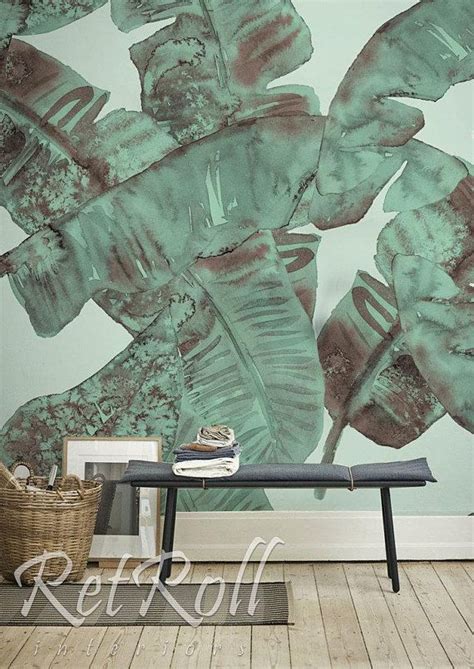 Botanical Bohemian Removable Wallpaper Tropical Wallpaper Abstract