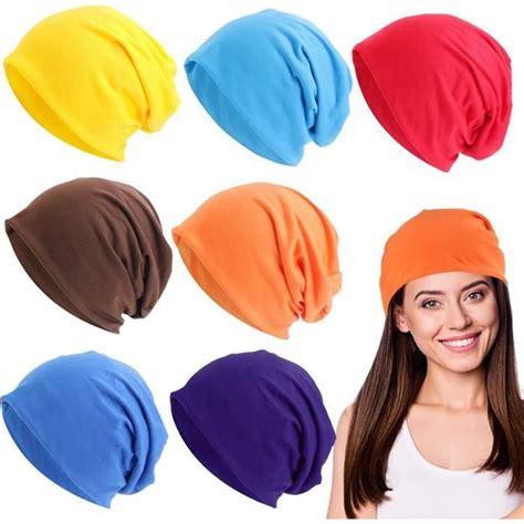 7 Pièces Bonnet Slouchy Bonnet Évasé Bonnet Mince Slouch Bonnet En