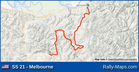 Ss 21 Melbourne Stage Map Olympus International Pro Rally 1985 🌍