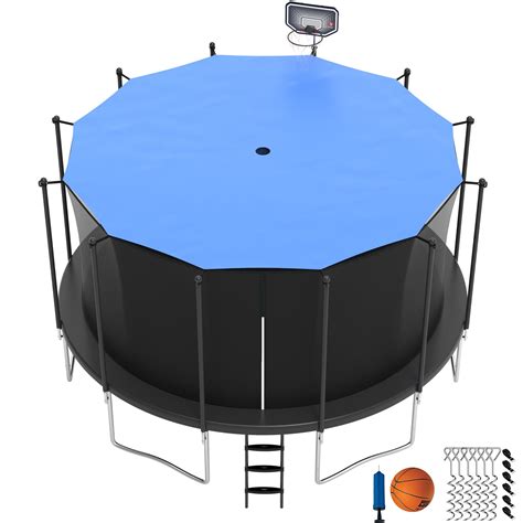 KOFUN Trampoline with Adjustable Basketball Hoop, 1500lbs 10FT 12FT 14FT 16FT Trampoline for ...