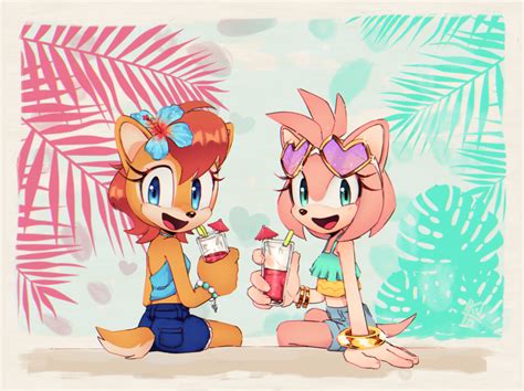 The Big Imageboard Tbib 2019 Accessory Amy Rose Anthro Archie Comics Beverage Blue Eyes