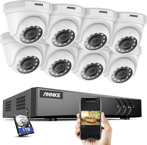 Annke P Kit Cam Ra De Surveillance Exterieure Filaire Mp Lite Dvr