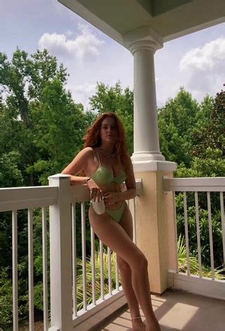 Sexy Faith Collins In Green Bikini On The Balcony Sexyfilter