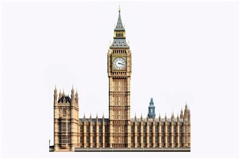 Premium Vector Famous British Clock Tower Big Ben Isolated On White