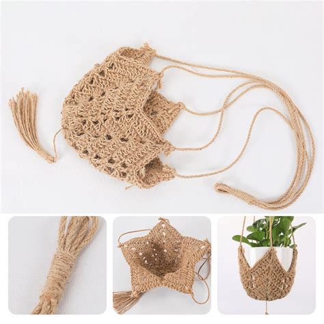 Fashion Plant Holder Hand Weaving Attractive Macrame Handmade Plant