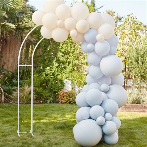 Blue And Nude Balloon Arch Kit 75 Balloons Party Delights