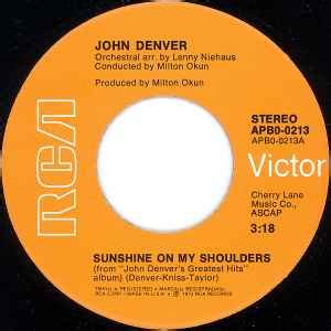 John Denver - Sunshine On My Shoulders | Releases | Discogs