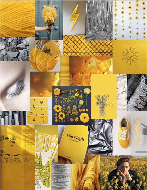 Yellow Silver Aesthetic Tumblr Mood Board By Chloehickss Pictures