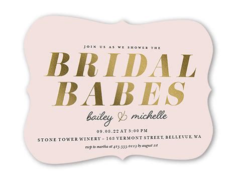 Gold And Pink Invitations Shutterfly