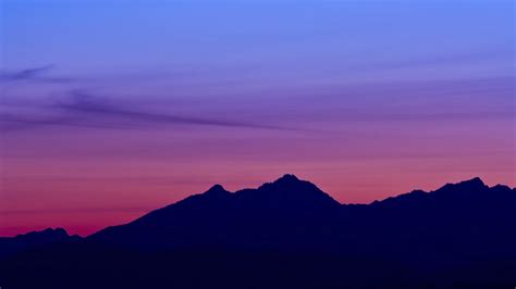 Landscape Sunset Sky Mountains Mountain Dark Sunrise Earth