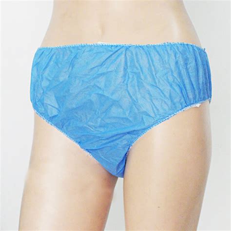 Fashion Girls Black Nonwoven Spa Disposable Short Underwear Women