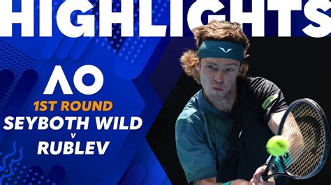 Andrey Rublev V Thiago Seyboth Wild Australian Open Round