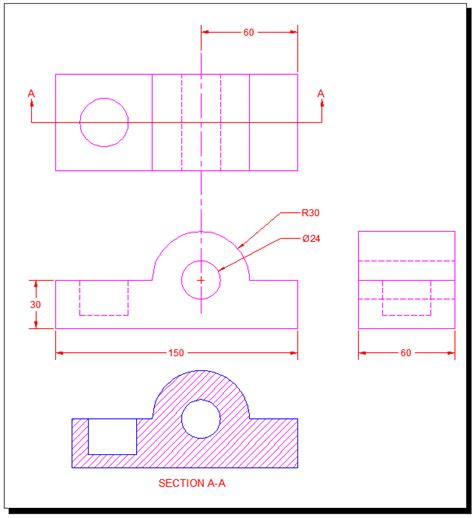 How To Draw Section View In Autocad Ham Drutentmely